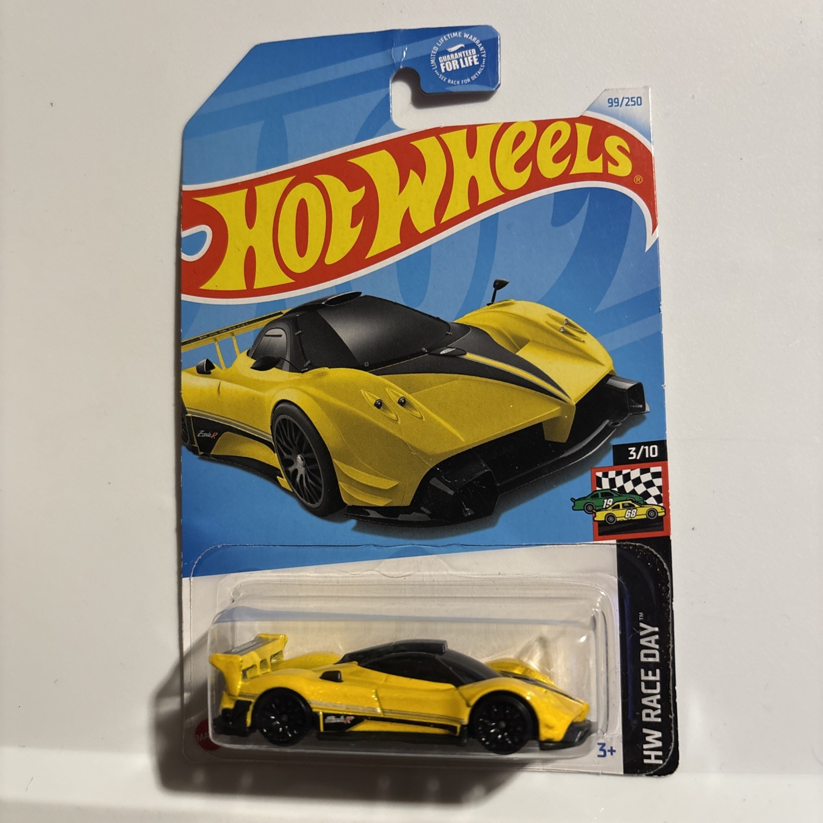 Pagani Zonda R #99 Yellow Race Day 3/10 2024 Hot Wheels