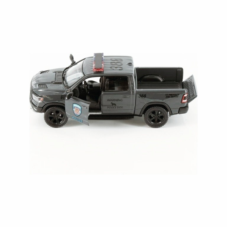 5413DPR) Kinsmart 2019 DODGE RAM 1500 POLICE 1:46 Diecast Truck 5 inch GRAY