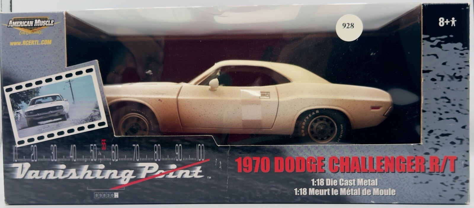 ‘70 Dodge Challenger R/T – 1:18- “Vanishing Point” (Dirty Version) By Ertl – NIB
