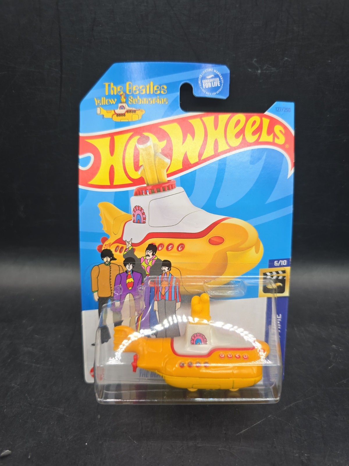 Hot Wheels 2023 The Beatles Yellow Submarine 127/250 HW Screen Time W/ Protector