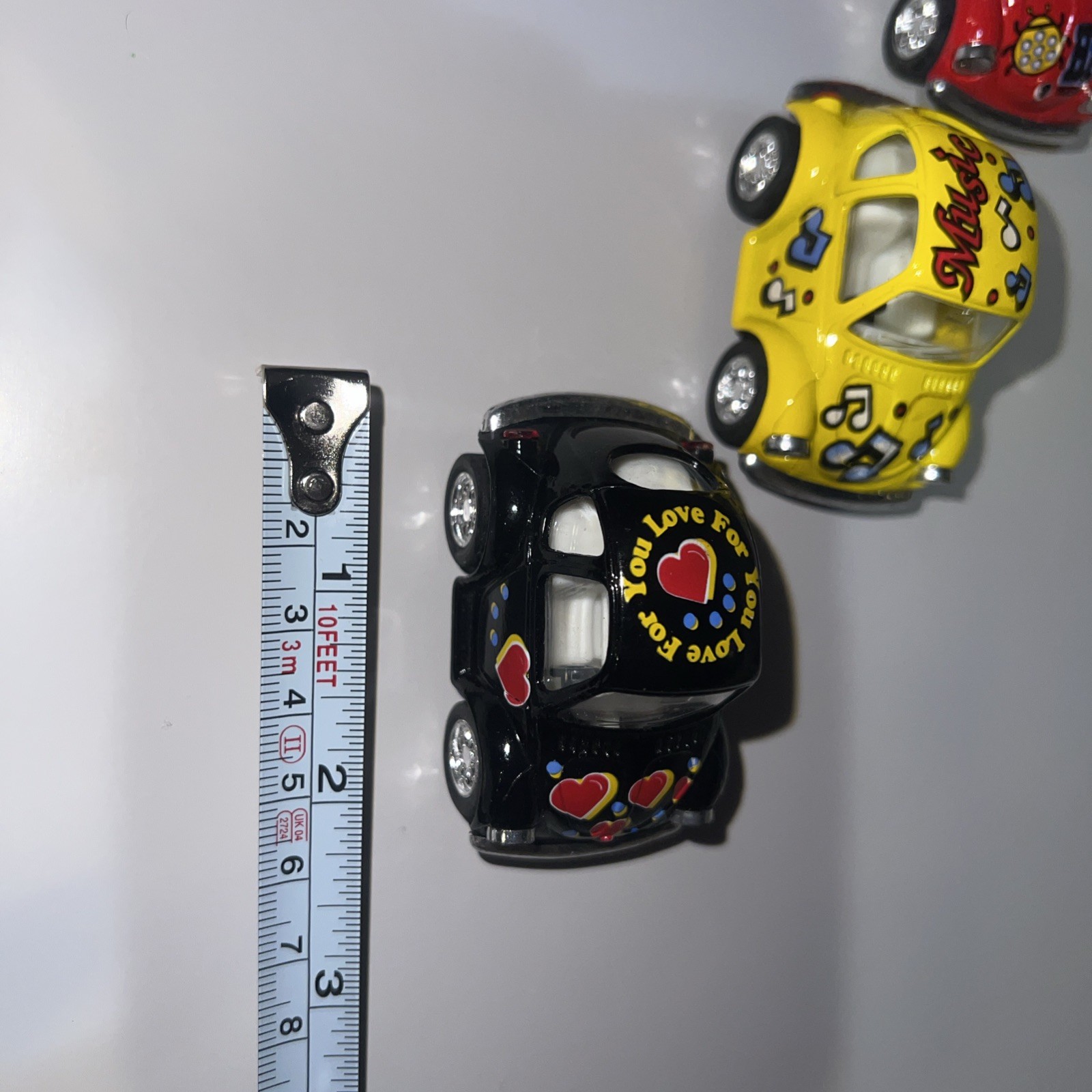 Vintage 1992 KinToy Pull Back Die Cast Metal Volkswagen Car Beetle Models Lot 4