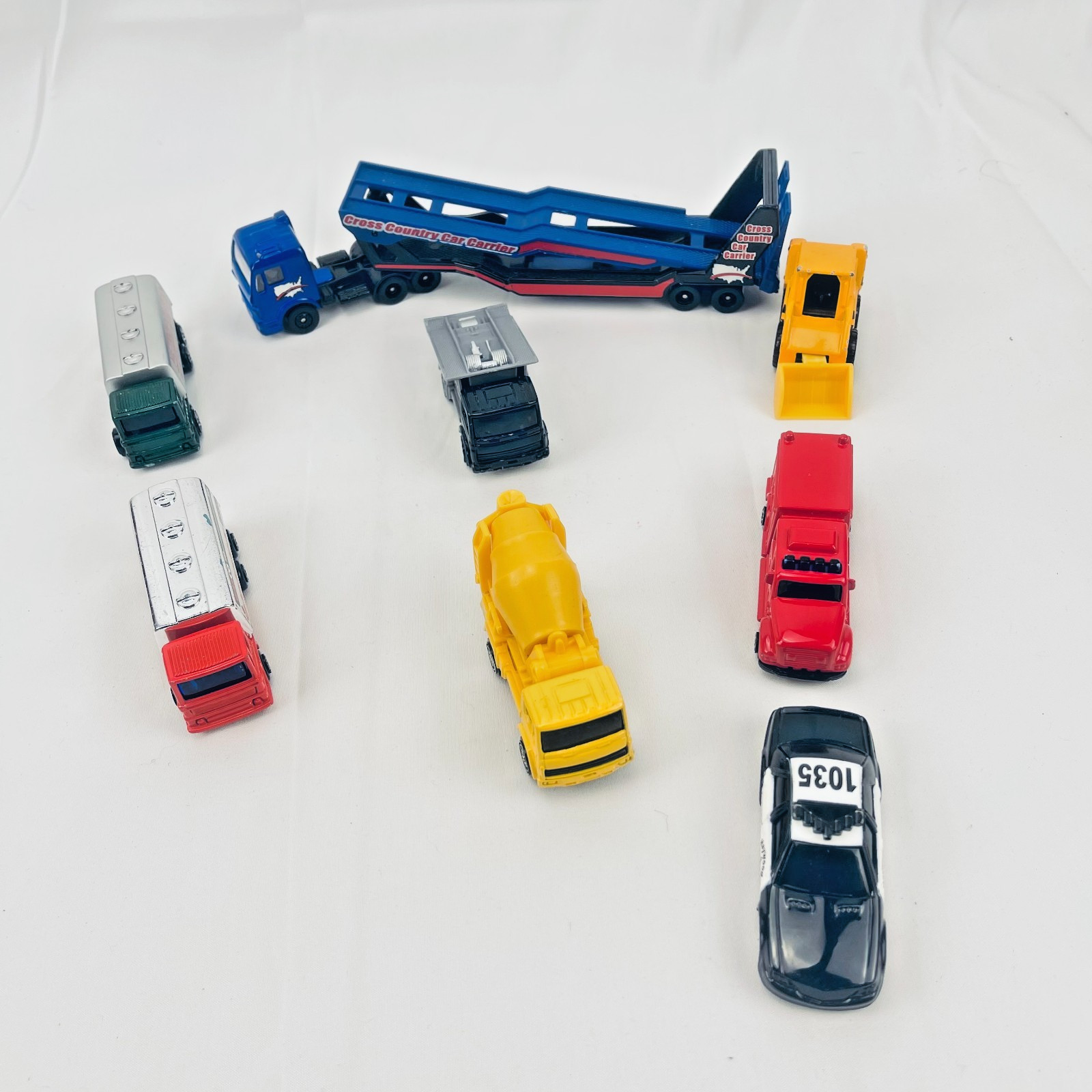 Miasto Diecast Lot Truck Construction Police Fire Dept
