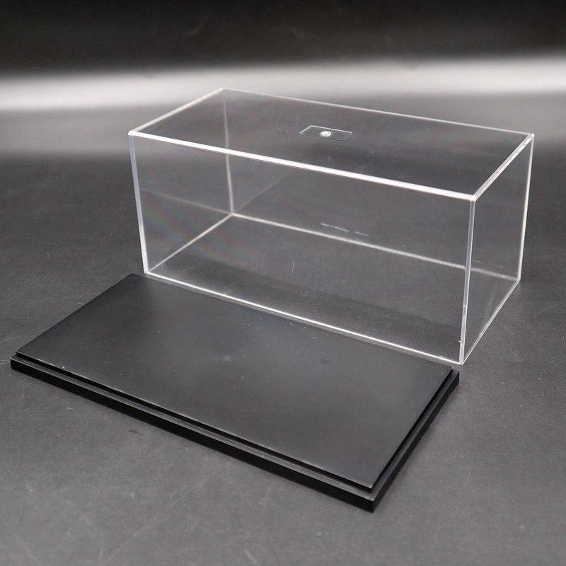 Acrylic Case Display Box Show Transparent Dust Proof with Base 1/43 Model 14cm