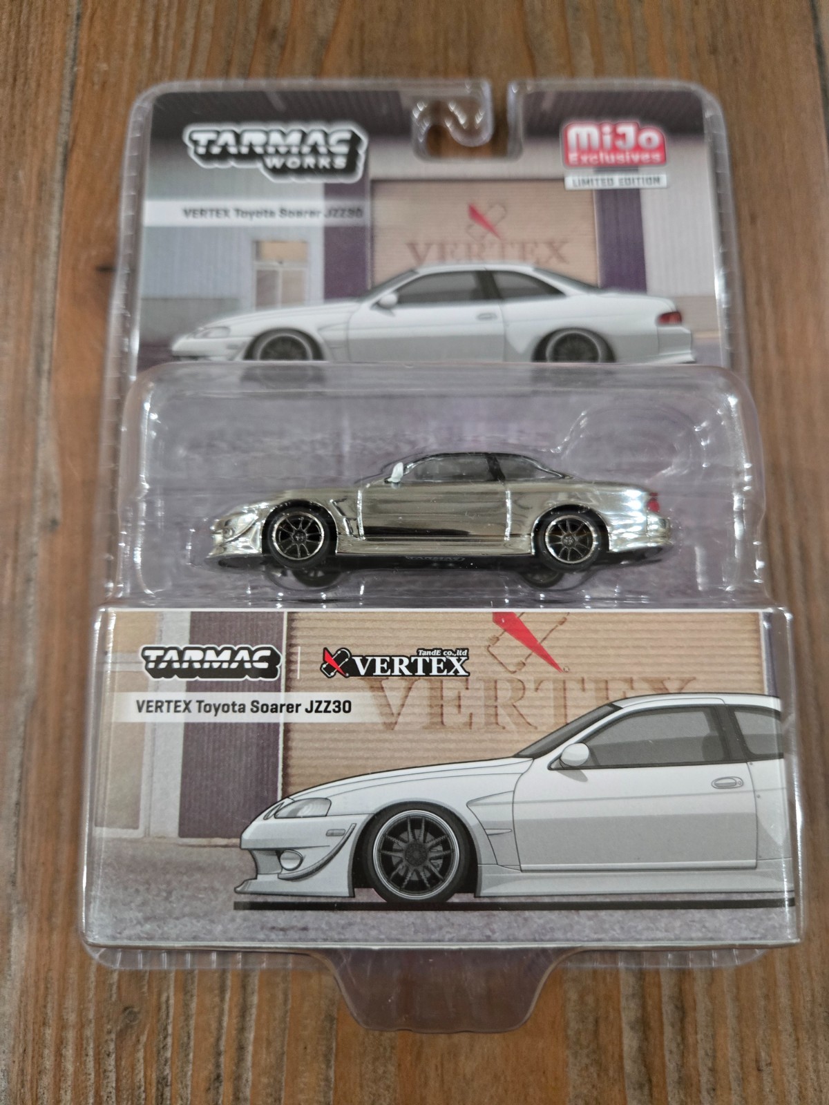 Tarmac Works – VERTEX Toyota Soarer JZZ30 – Chrome Silver – *** CHASE ***