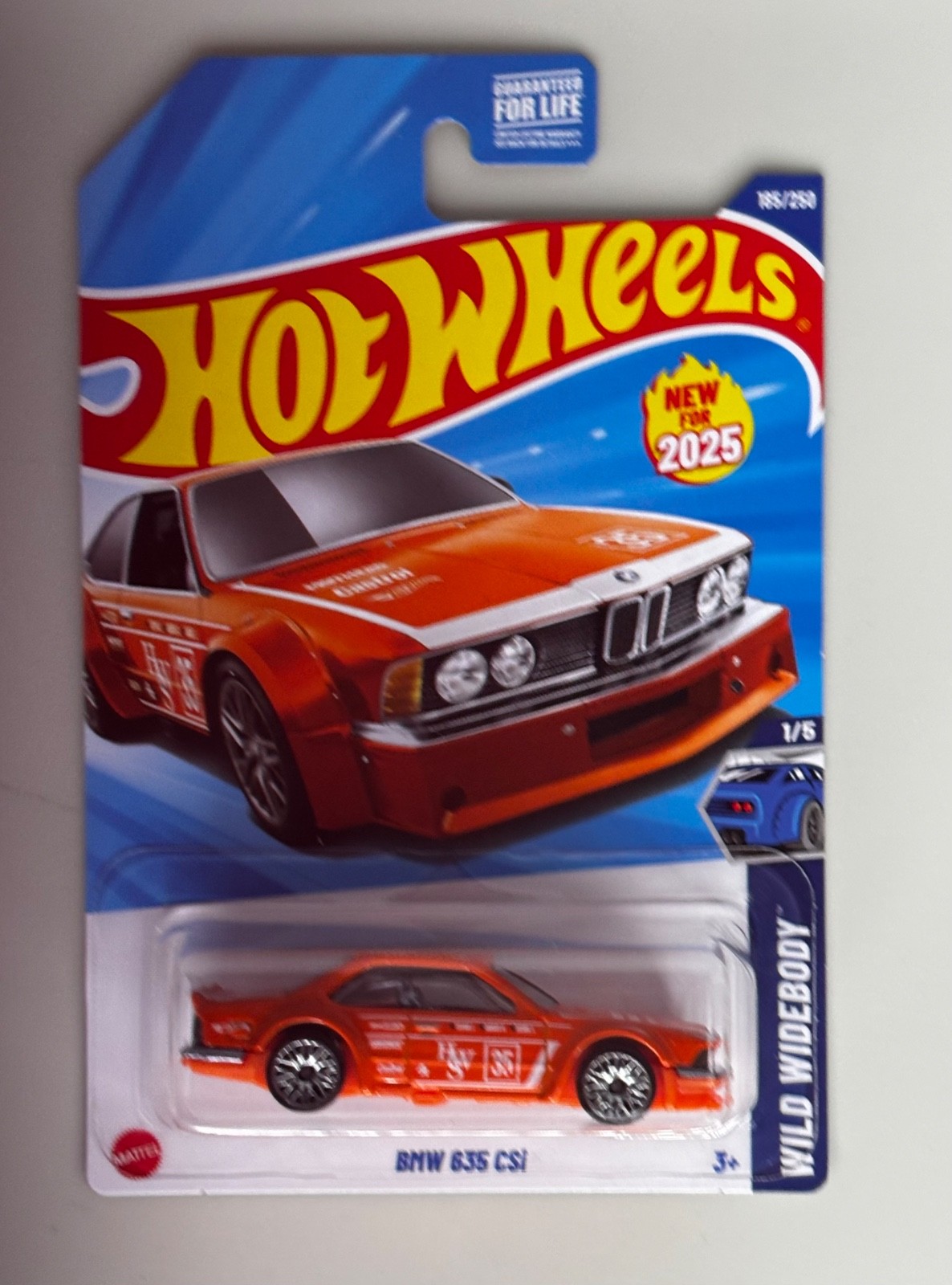 2025 Hot Wheels Mainline BMW 635 CSi Orange #185 Wild Widebody 1/5 LOT OF 2
