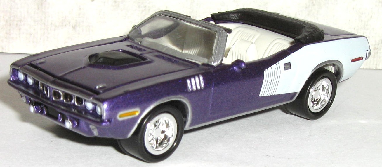 1/64 = 1971 PLYMOUTH BARRACUDA / HEMI CUDA CONVERTIBLE / Hood Open FREE SHIPPING