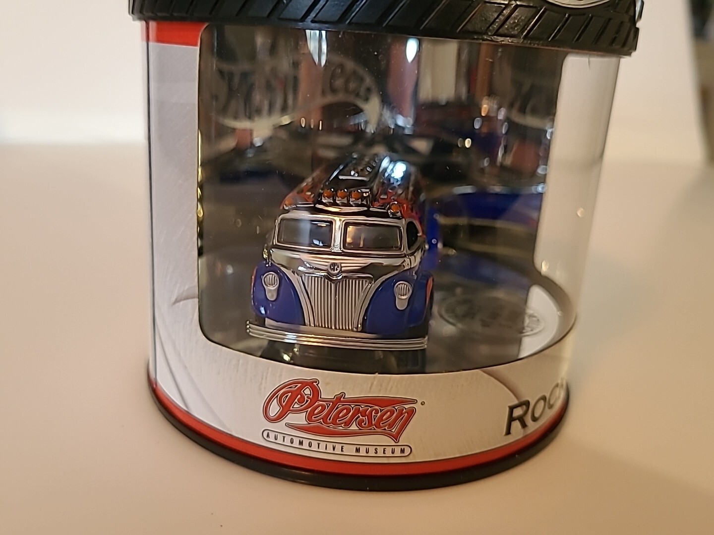 Hot Wheels 2004 Petersen Automotive Museum Oil Can Rocket Oil Tanker Blue