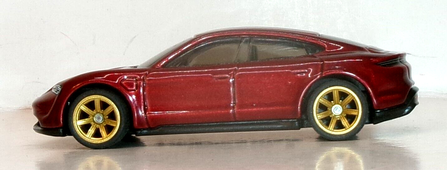 LOOSE 2021 HOT WHEELS 1:64 RED PORSCHE TAYCAN TURBO S WHEEL SWAP REAL RIDERS