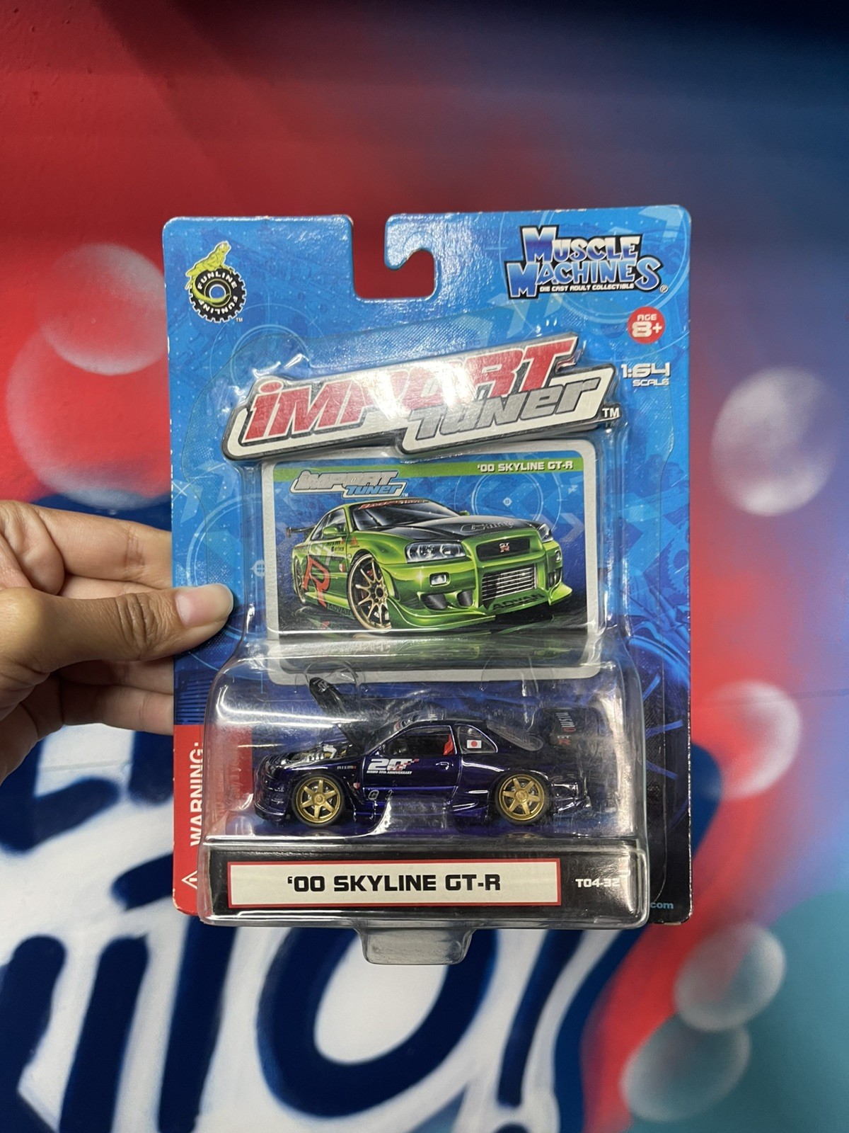 2004 Muscle Machines Import Tuner ’00 Skyline GTR 1:64 T04-32