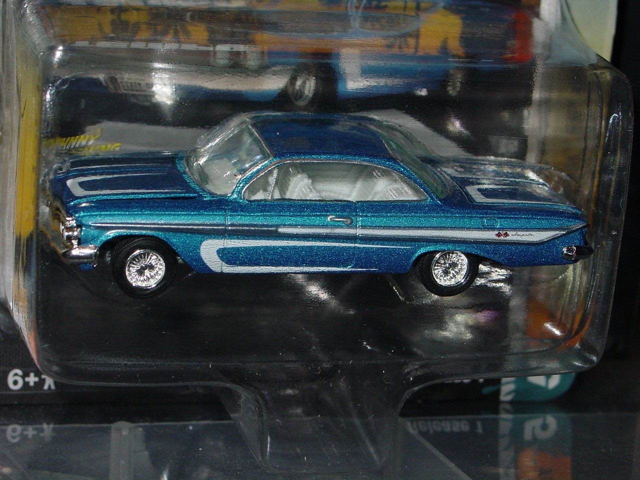 JOHNNY LIGHTNING 1961 CHEVY IMPALA SS 409 CUSTOM LOWRIDER CAR -Blue, MIP