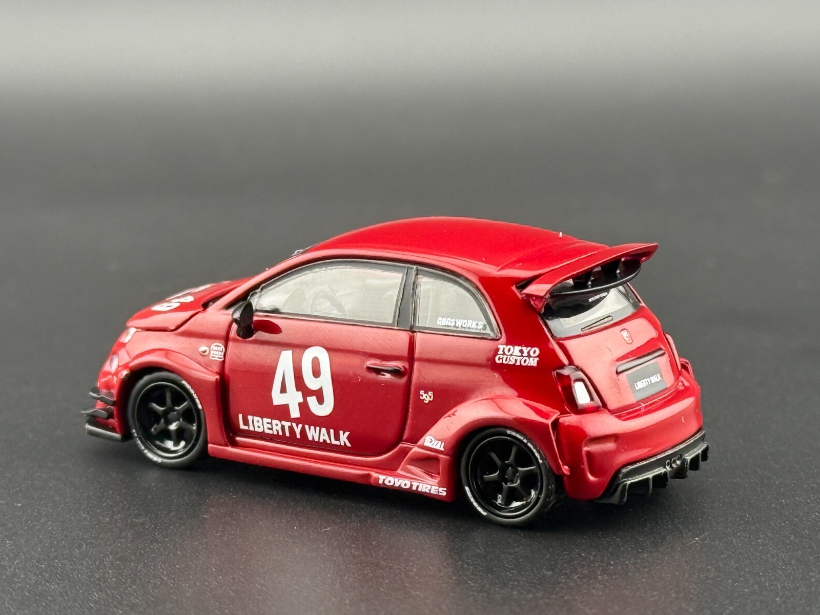 Mini GT LB-WORKS x Abas Works ABARTH 595 Red #963 1/64