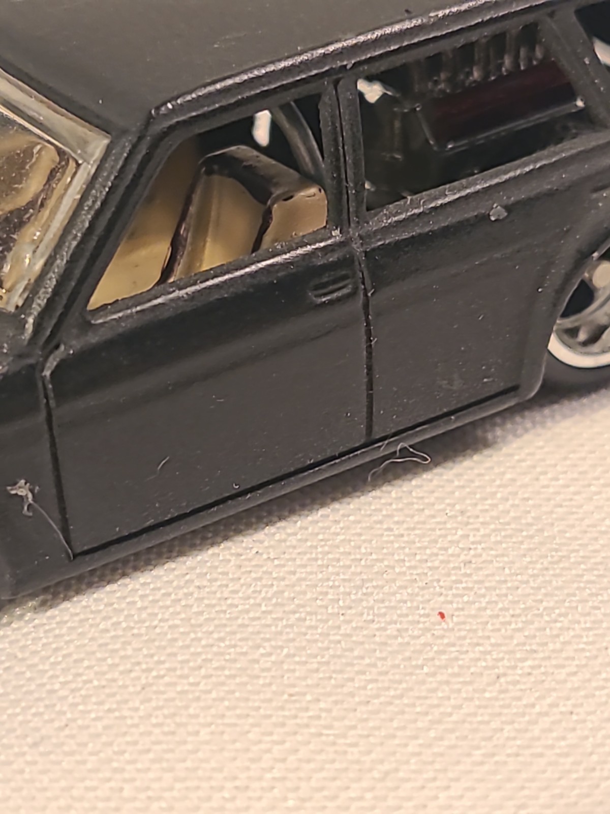 Hot Wheels 71 Datsun 510 Wagon Hot Rod Black FULL CUSTOM RR TIRES Rear V8