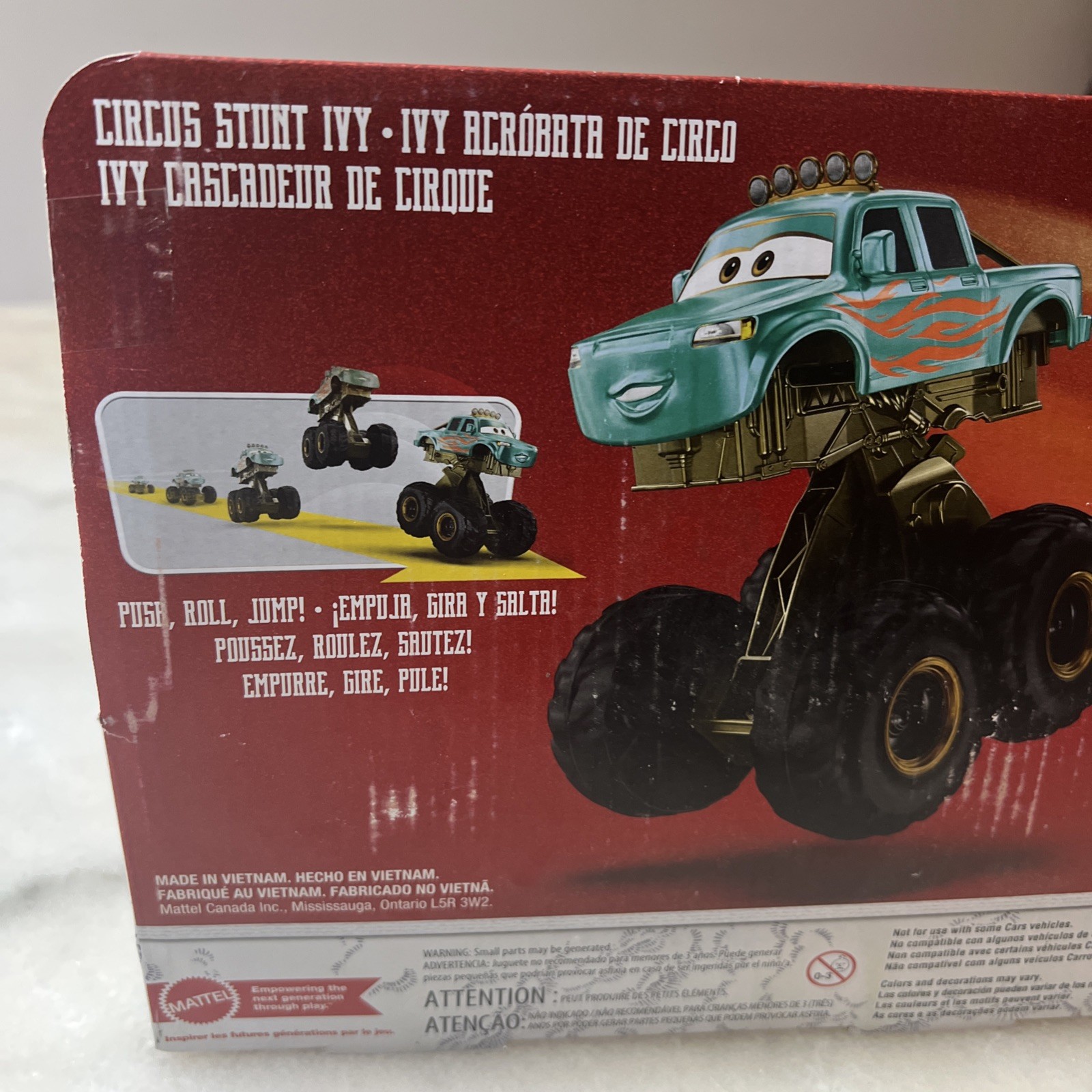 Disney Pixar Cars On The Road Circus Stunt Ivy Monster Truck 2023 Mattel
