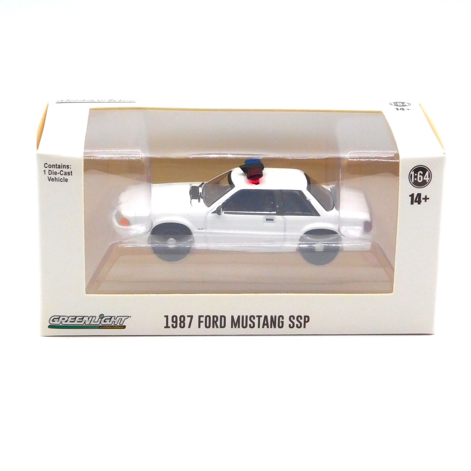 Greenlight 1987 Ford Mustang SSP Light Bar 1:64 Diecast Hobby Exclusive