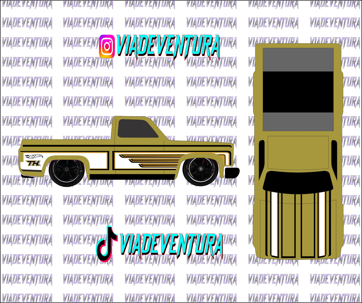Gold STH 1/64 83 Silverado WHITE TONER Universal Waterslide Decal for Hot