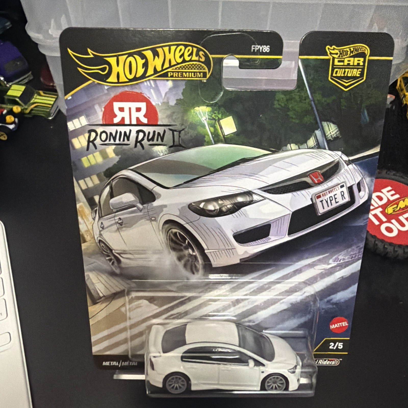 Hot Wheels Car Culture ’07 Honda Civic Type R Ronin Run II 1/64 internal card