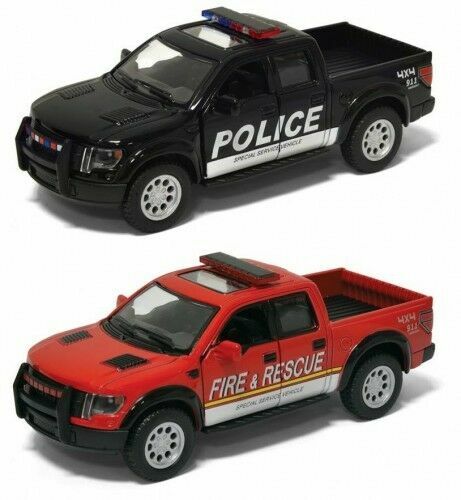 2 PCS, 2013 Ford F-150 SVT Raptor SuperCrew Pickup Police/Fire Rescue 1:46, 5”