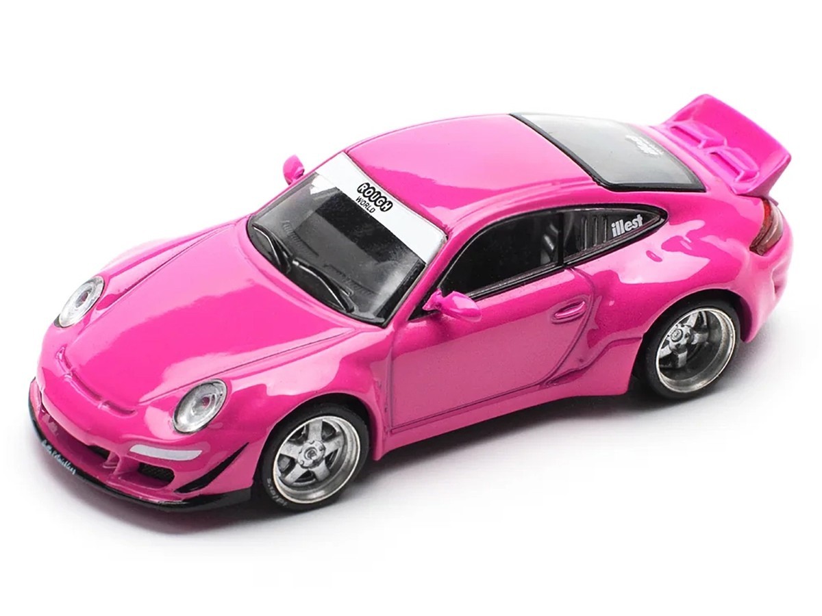 Pop Race 1:64 Porsche 911 Carrera RWB 997 Pink Diecast Model Car PR640202