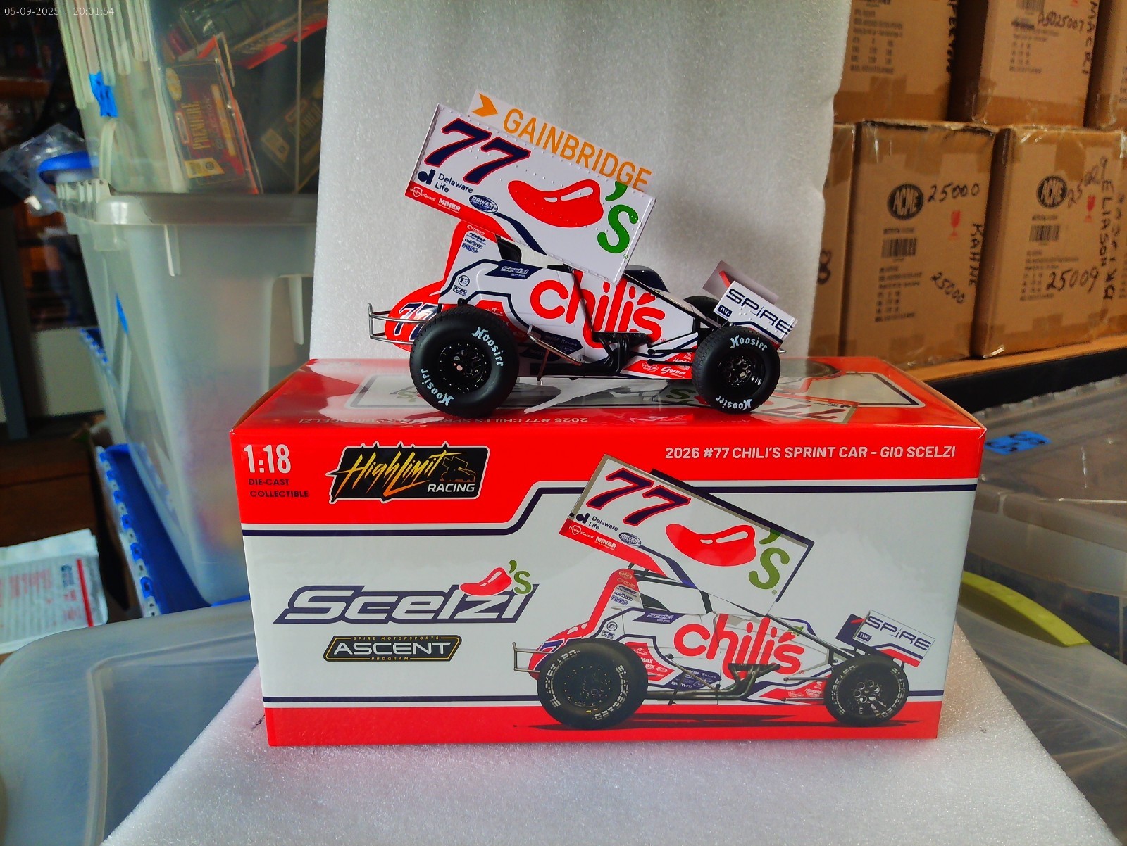 2026 GIO SCELZI CHILI’S STIRE GAINBRIDGE 1:18 ACME HIGH LIMIT RACE CAR A1826001