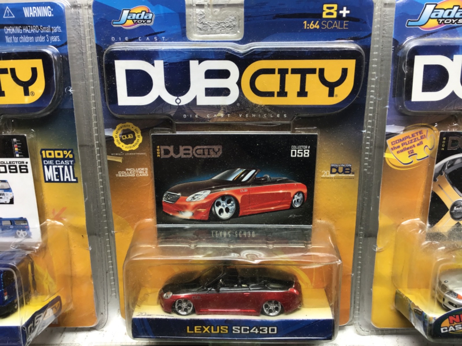 5 Jada Toys Diecast Cars 1:64, 2 x Road Rats, 3 x Dub City, 2003, 2004 & 2005