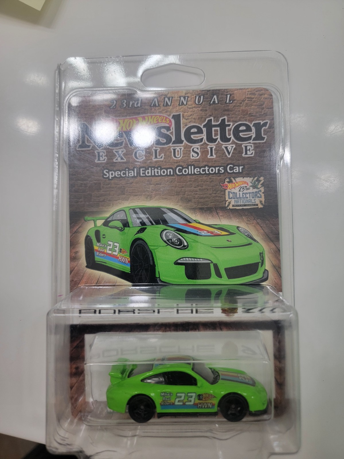 Hot Wheels Newsletter Exclusive PORSCHE 911 GT3 RS 23rd Collectors Nationals 991