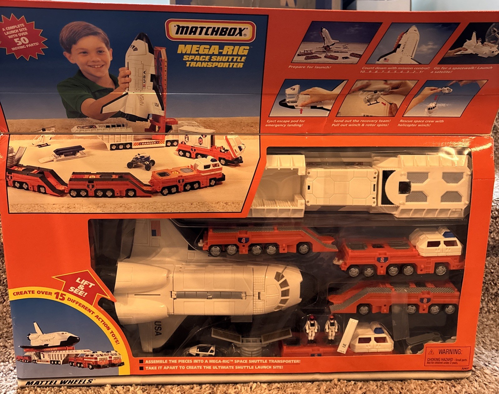 Matchbox 1997 Mega-Rig Space Shuttle Transporter & Shuttle – New Sealed Box