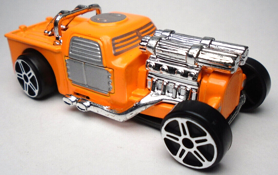 MAISTO LEADSLINGER ORANGE & CHROME 1:64 DIECAST 2 3/4″ HOT ROD CAR