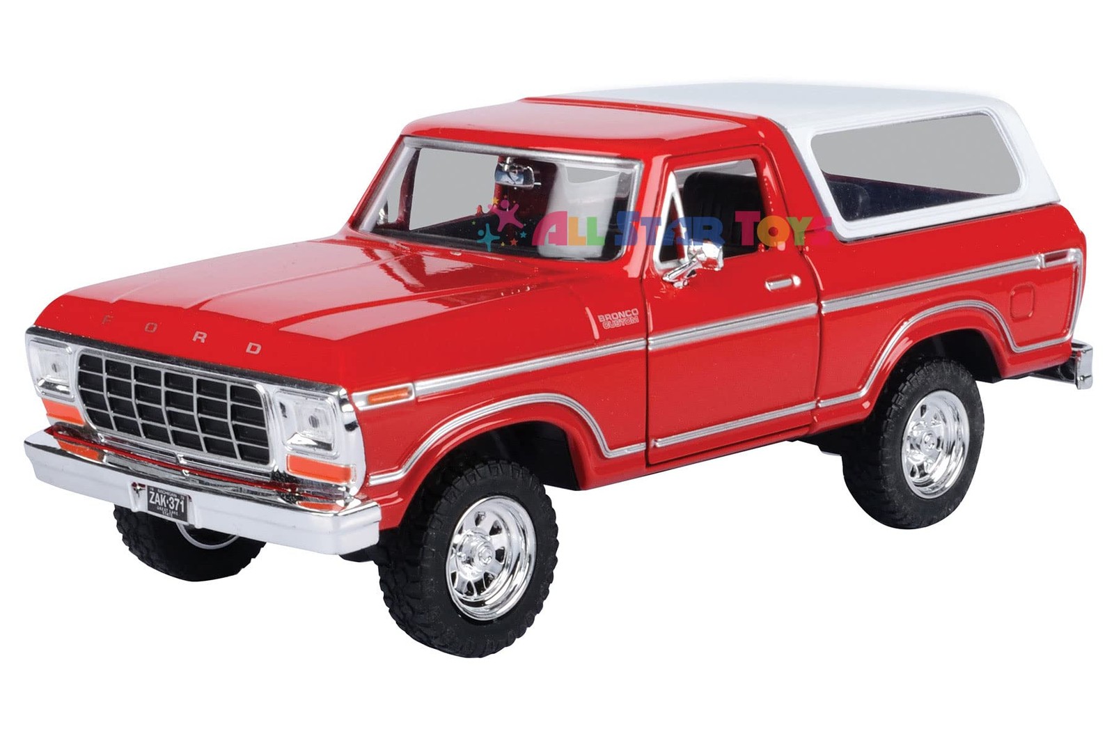 1978 Bronco 124 Diecast Model Car SUV SUT Truck Motormax 79373 Toy Auto Red