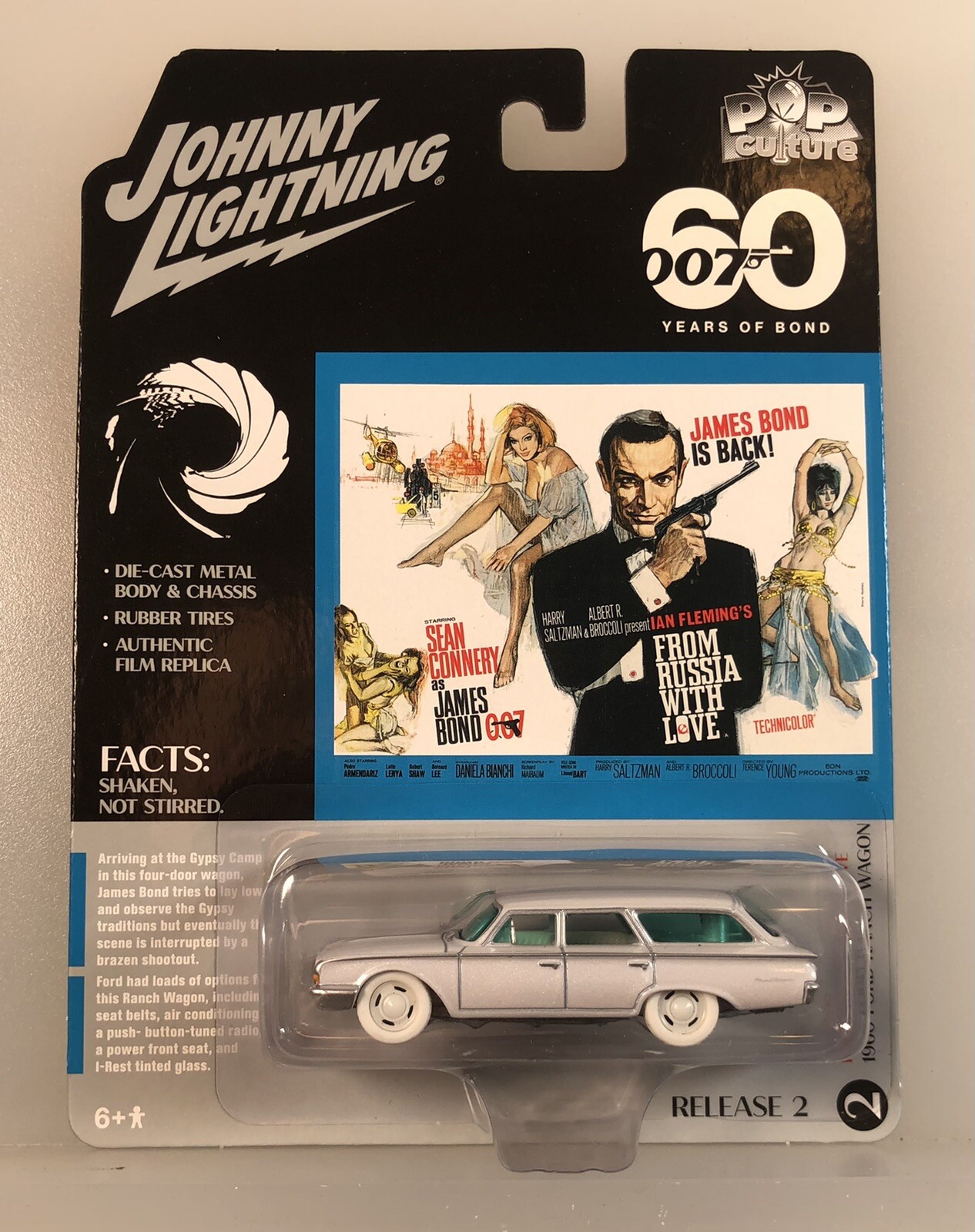 Johnny Lightning James Bond 007 1960 Ford Ranch Wagon Chase
