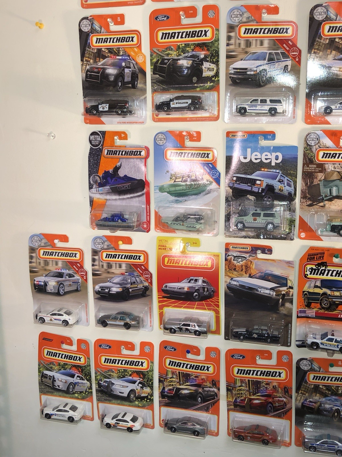 39 matchbox police cars lot New On Card Great Condition Vintage Various Years