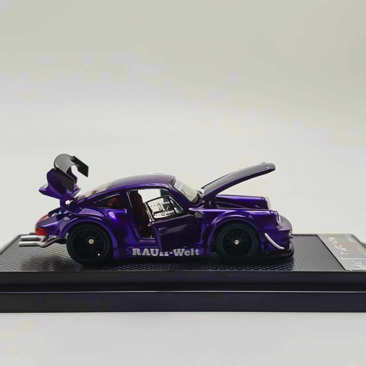 FG 1:64 Purple Porsche RWB 930 Sports Full Open Diecast Model Car Collection
