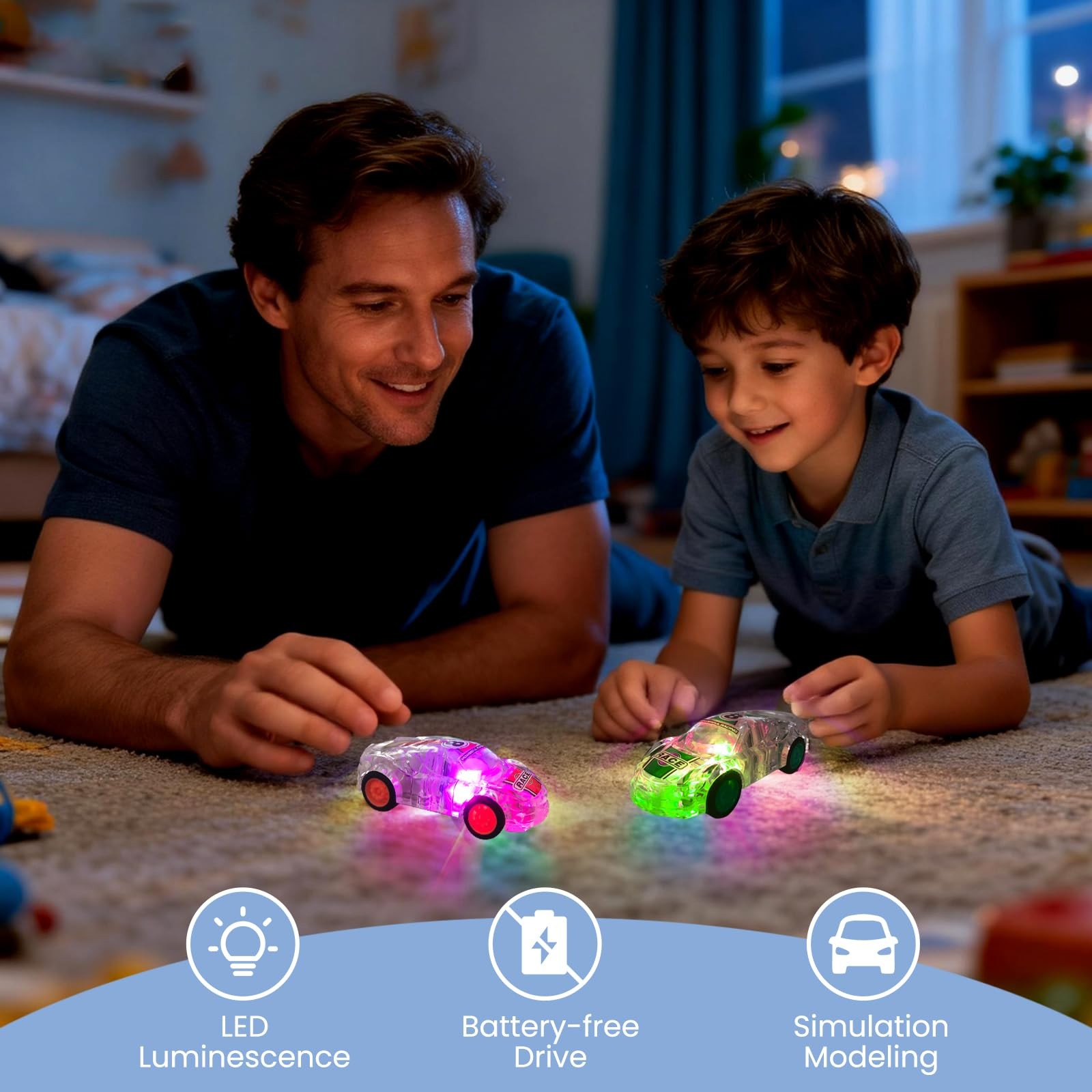 Race Cars Toys Light Up Toys Pull Back Cars Set 3 4 5 6 7 8 Years Party Gift