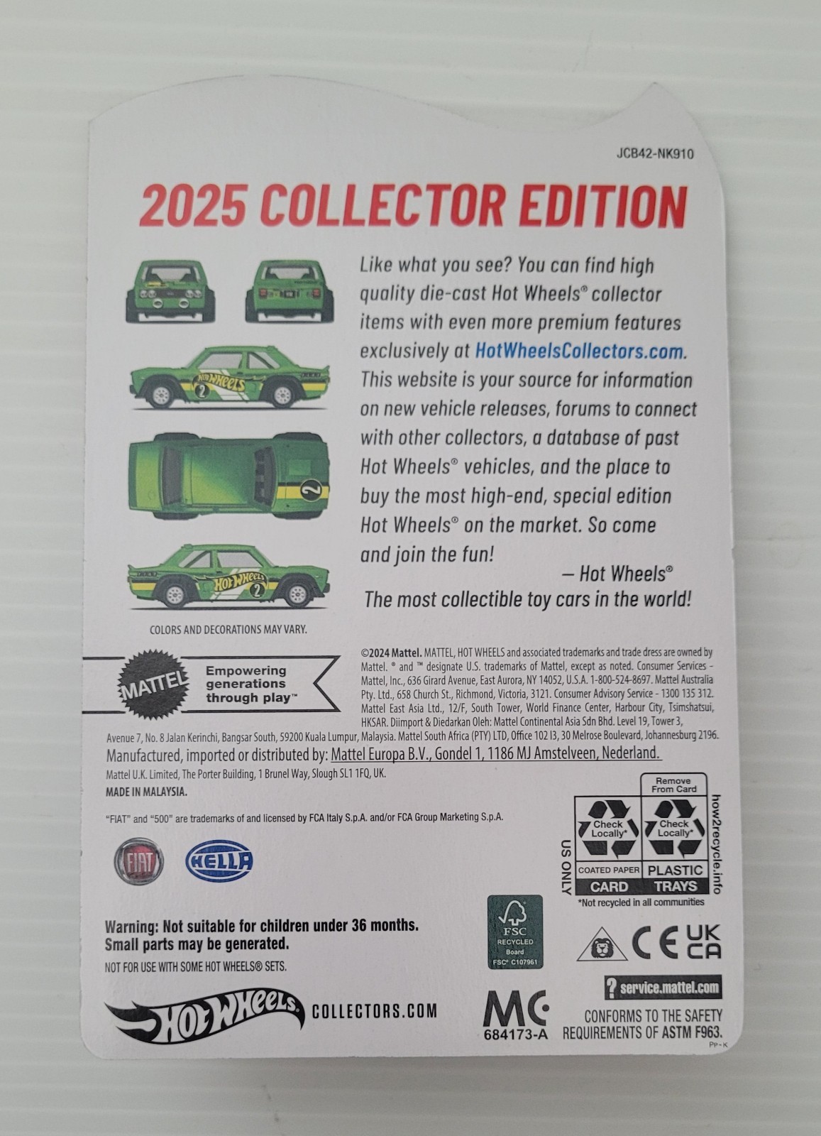 New 2025 Collector Edition Fiat 131 Abarth – Kroger Mail-In Exclusive
