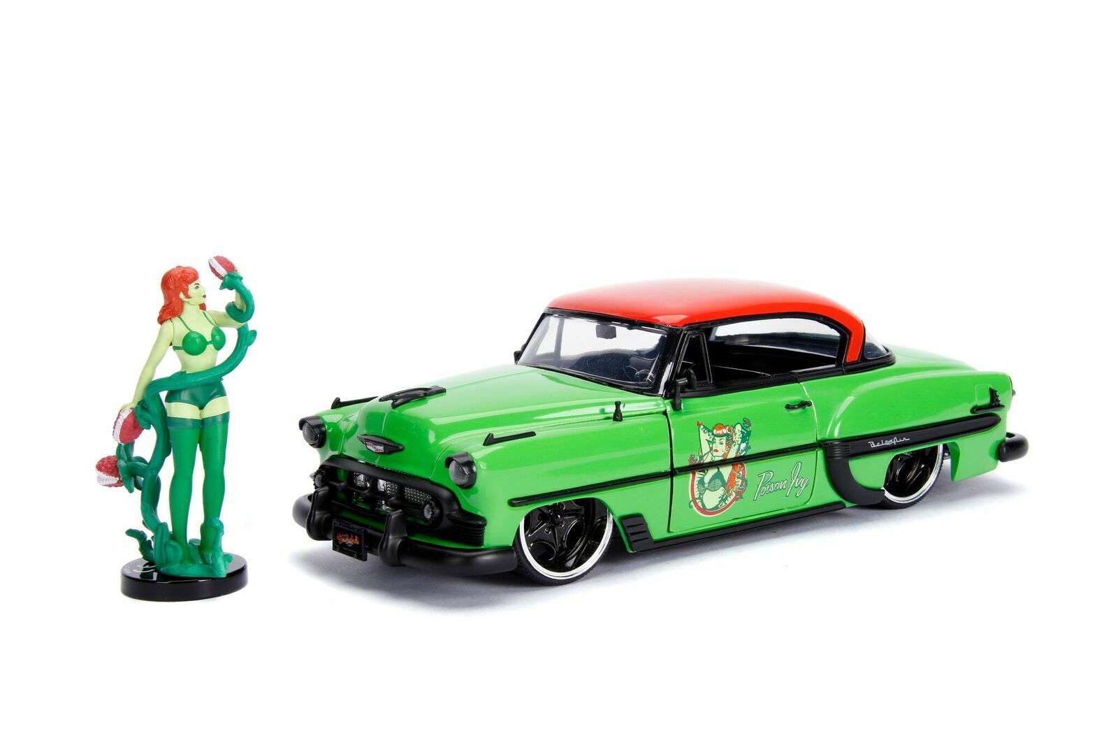 JADA 30455 DC COMICS BOMBSHELLS POISON IVY 1953 CHEVY BEL AIR 1:24 W / FIGURE 82