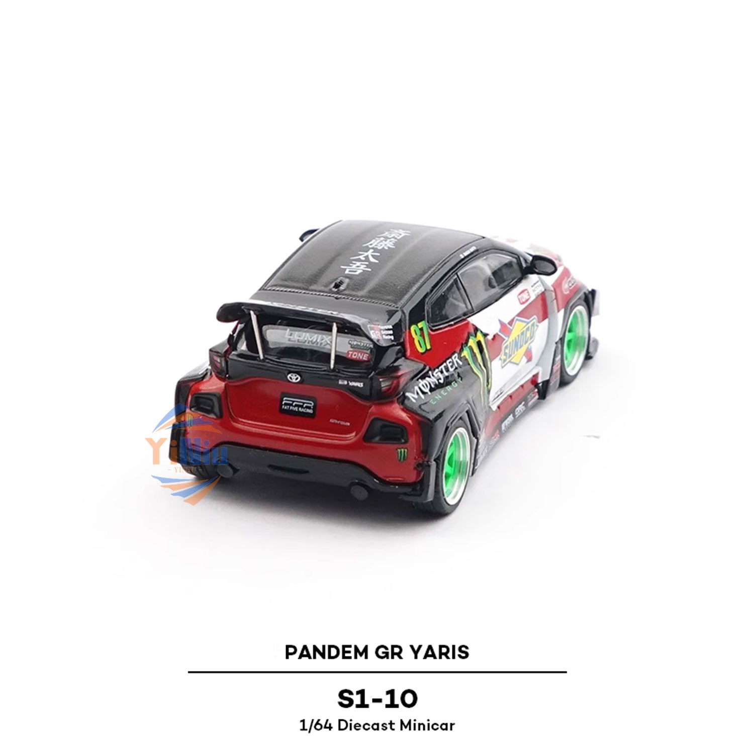 1/64 Yaris Monster Energy Diecast Car Model – Miniature Alloy Collectible