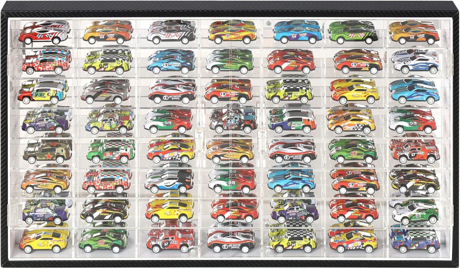 Hot Toy Cars Model 1/64 Scale Wheels Diecast Display Case Storage UV Protection