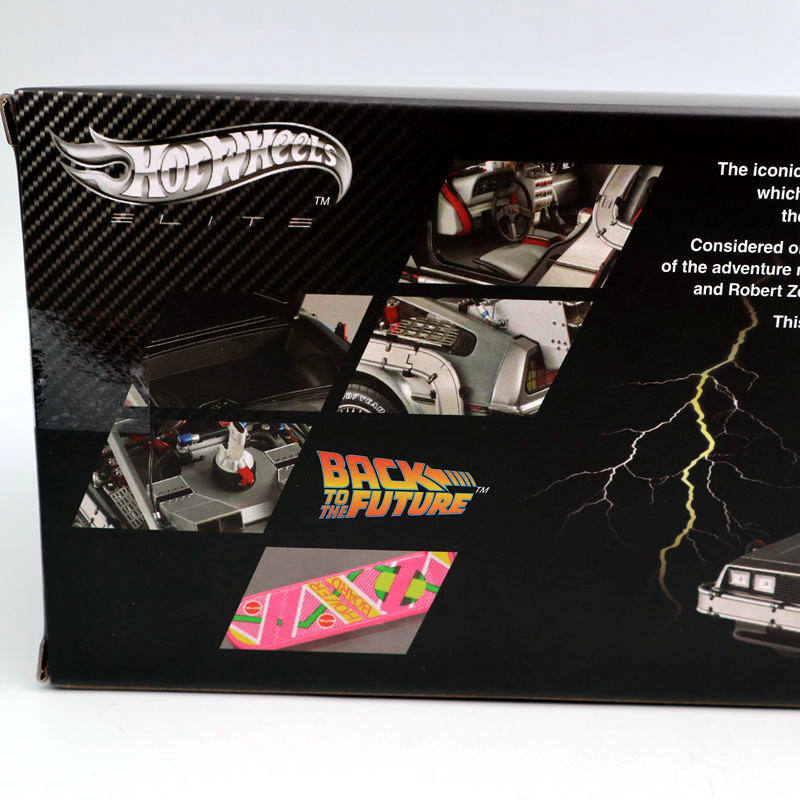 1/18 Hot Wheels Elite Back To The Future Time Machine Delorean BCJ97 Model Car