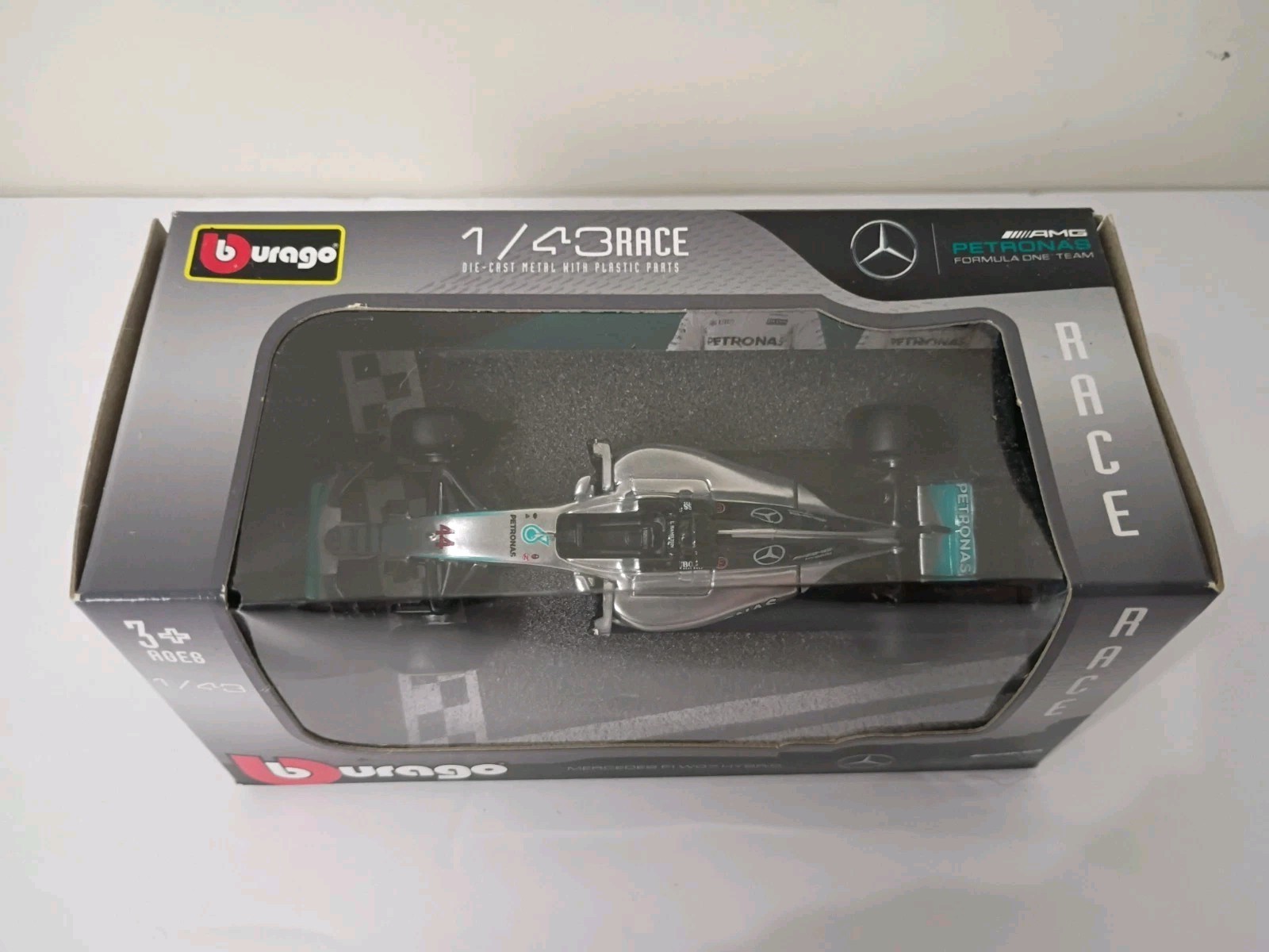 2016 #44 Lewis Hamilton Mercedes AMG W07 Hybrid 1/43 Bburago Formula 1 Diecast