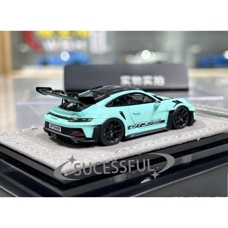 1:64 HH Light Blue Porsche 992.1 GT3 RS Resin Diecast Display Car