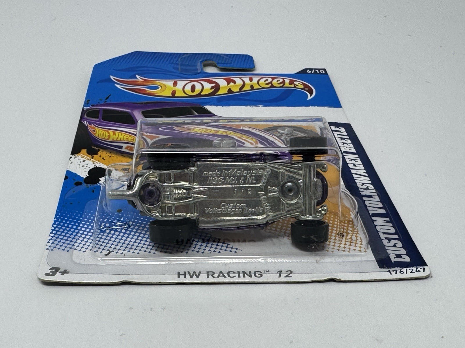 2012 Hot Wheels 176/247 HW Racing Custom Volkswagen Beetle 6/10 (B3)