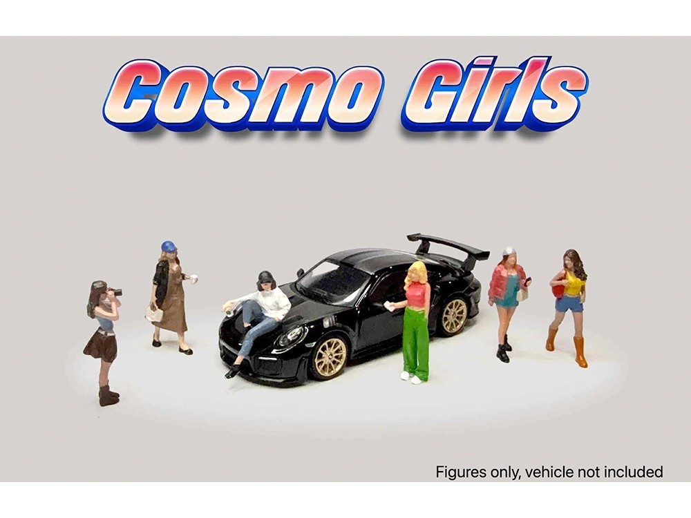 “COSMO GIRLS” 6 PC DIECAST FIGURE SET FOR 1/64 BY AMERICAN DIORAMA 2437MJ