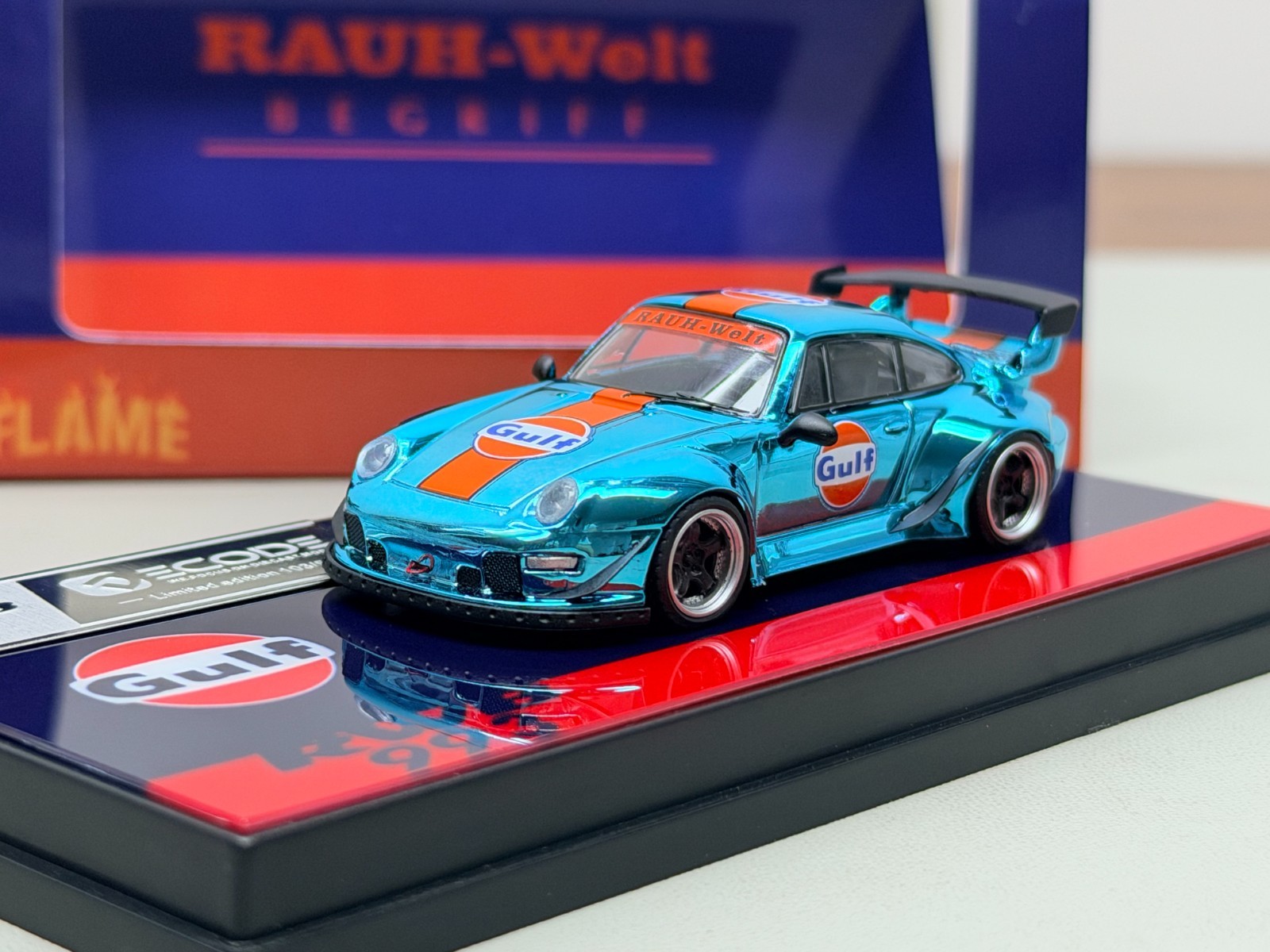 Flame 1:64 RWB 993/964 Blue Alloy Diecast Car Model — Choice of two models