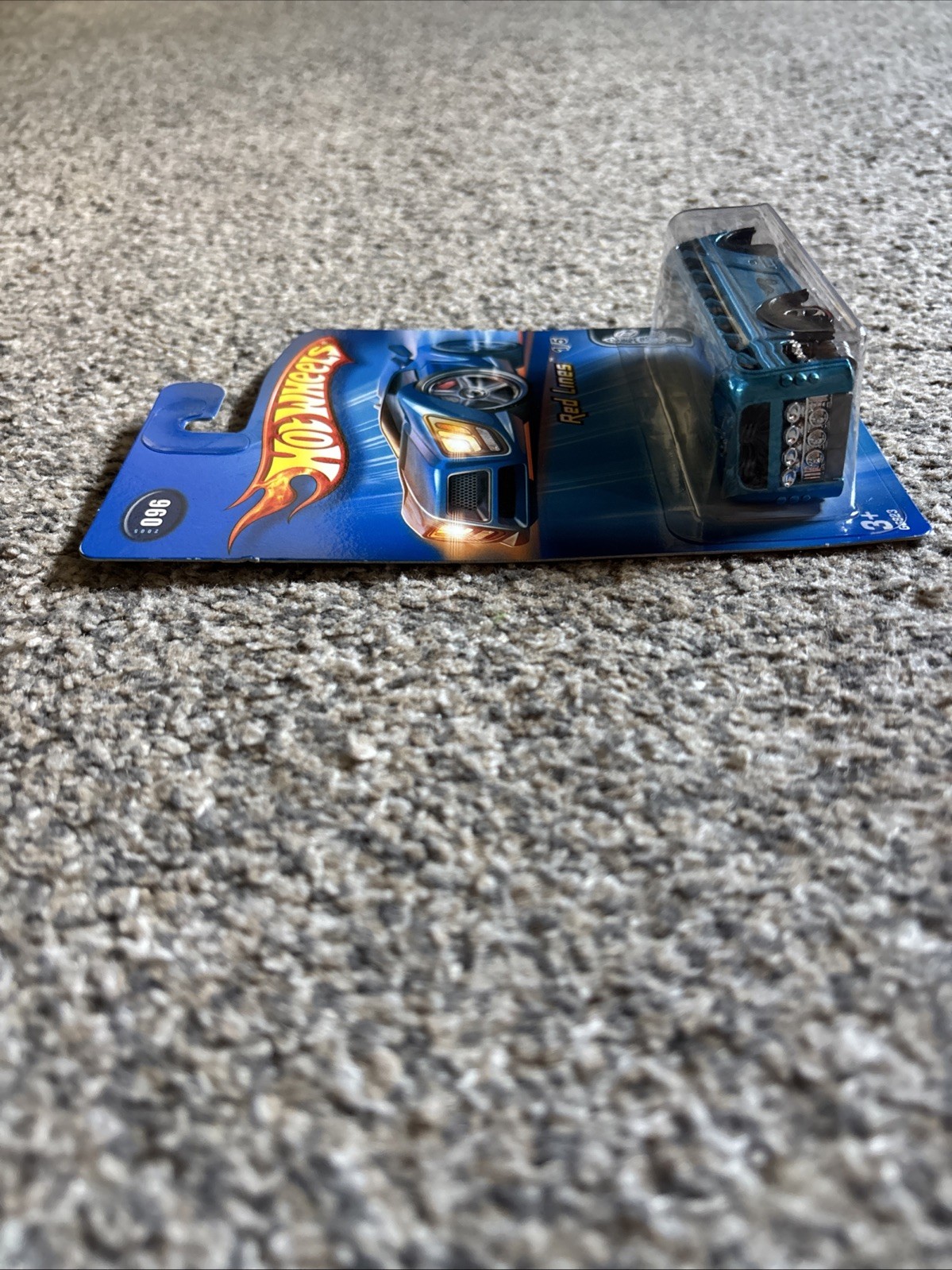 2005 Hot Wheels #96 Red Lines 1/5 Surfin Scool Bus Blue Variant RL5Spk Wheels