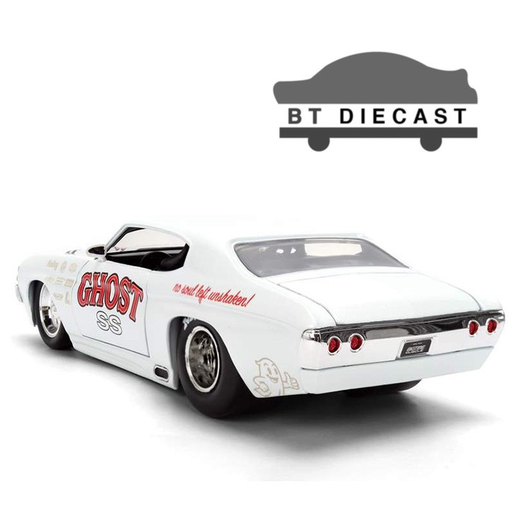 JADA BIGTIME MUSCLE 1971 CHEVY CHEVELLE SS 1/24 GHOST SS WHITE 36636