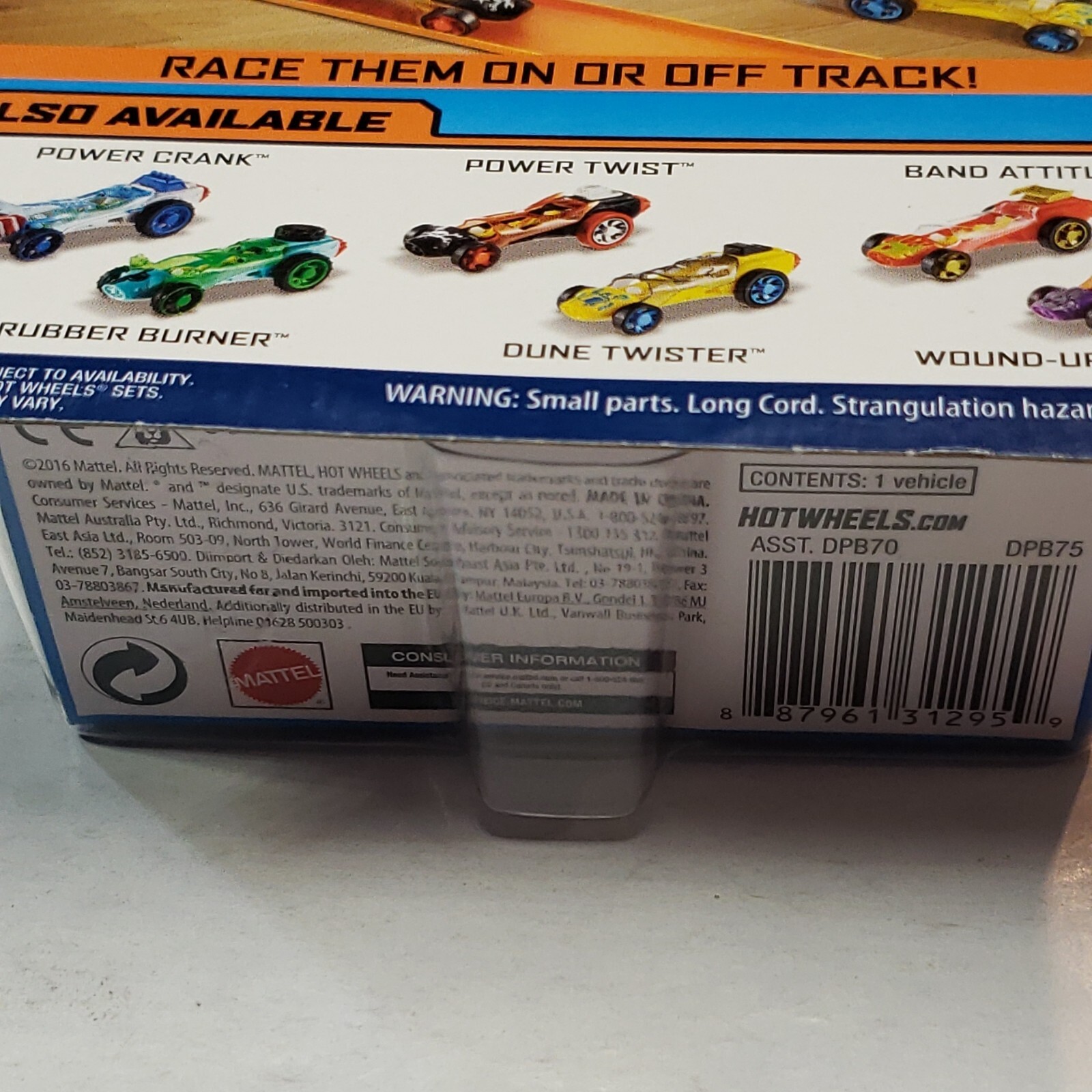 NEW – HOT WHEELS, SPEED WINDERS, POWER TWIST RUBBER BAND POWER 2016 WIND-UP