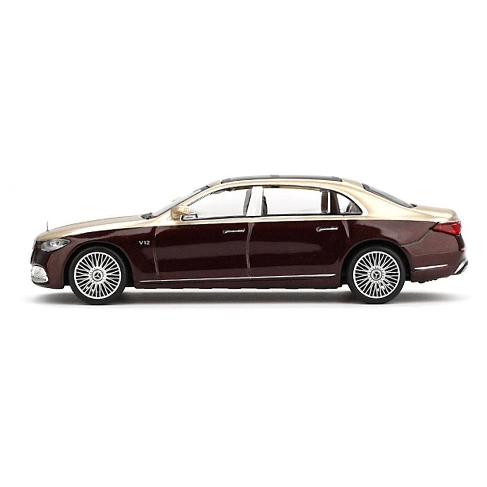 Mini GT 1:64 Mercedes-Maybach S680 Gold / Dark Red Metallic Model MGT00962-P11
