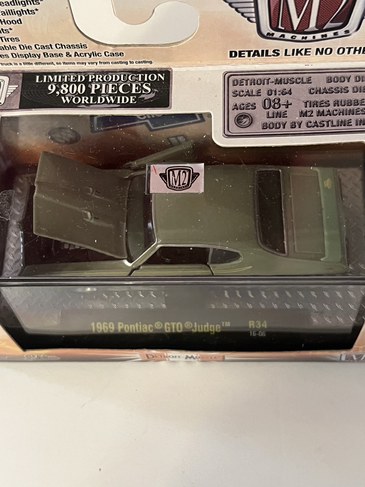 1969 Pontiac GTO Judge • Green M2 Detroit Muscle • Green • Sealed • 9800 PCS
