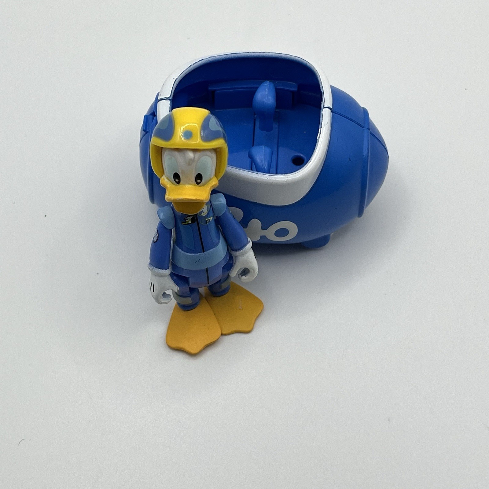 RARE Disney Donald Duck 2-in-1 Transforming Vehicle Figure Floaty Coaster Pod