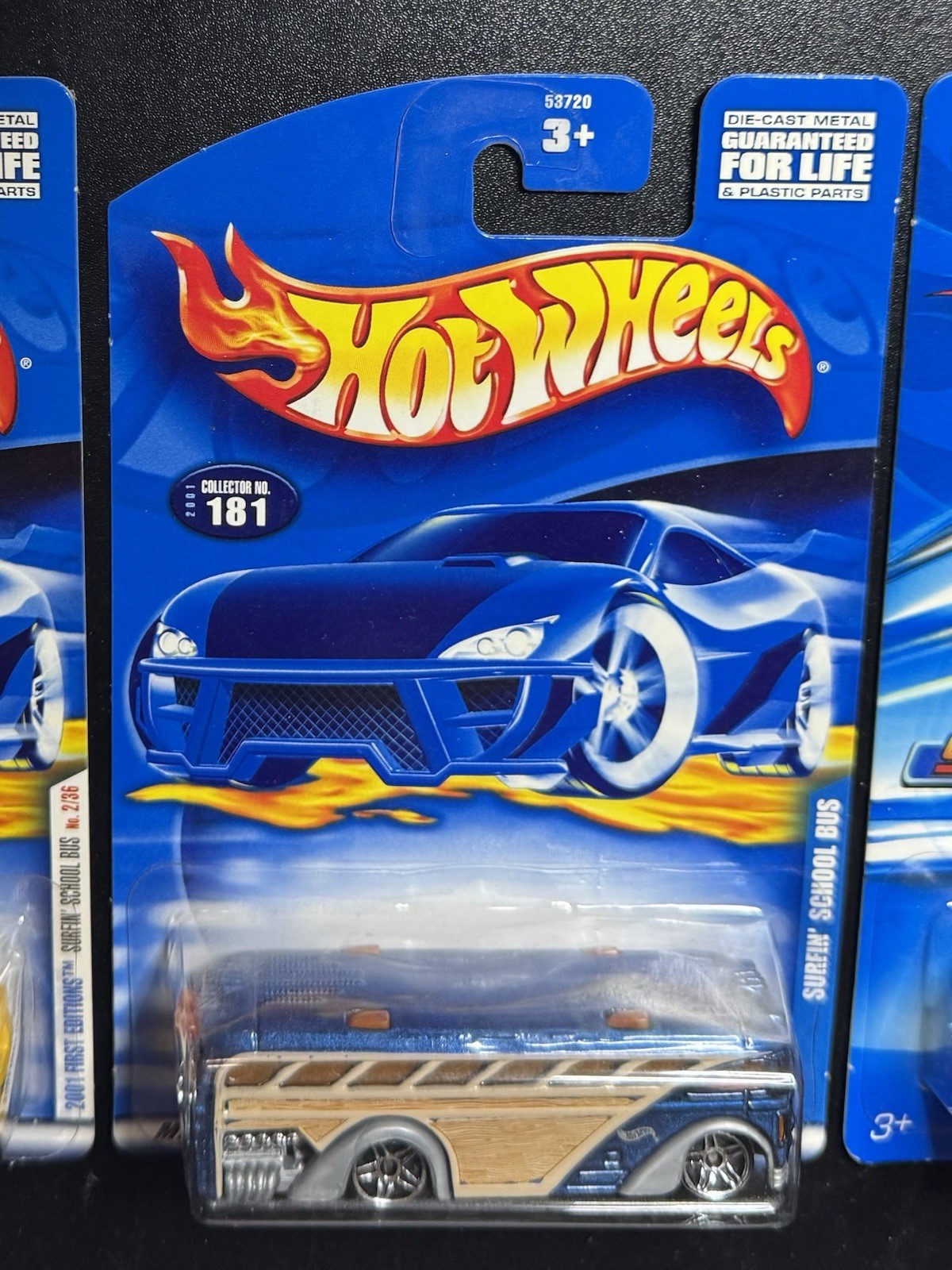 Hotwheels Factory Sealed School Bus Lot of 3, 2000, 2001 & 2005 Years.