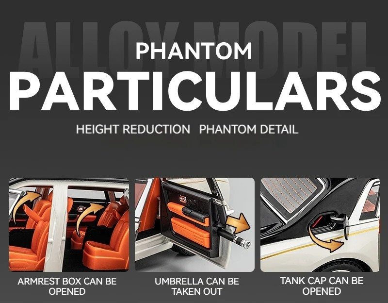 1:18 ROLLS-ROYCE Phantom Car Diecast Alloy Metal Model Collection Kids Gift NEW